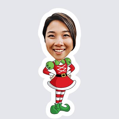 Female Christmas Elf topper body