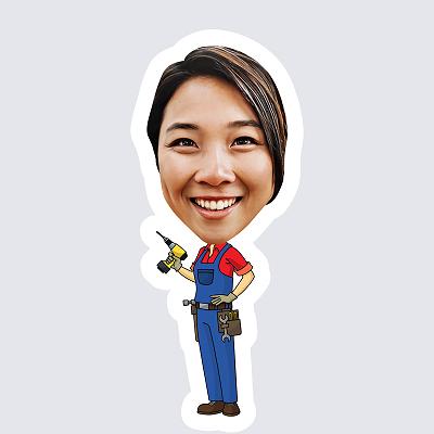 Female Construction Worker topper body