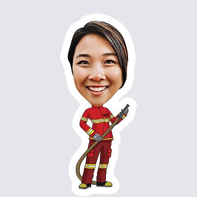 Female Firefighter topper body