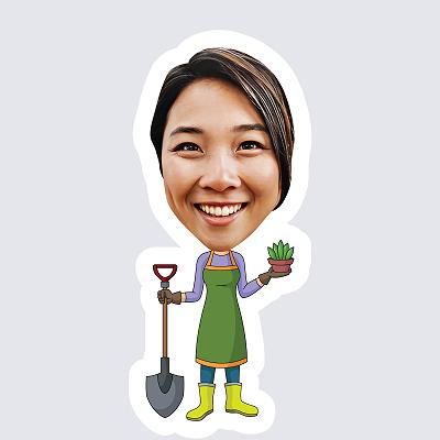 Female Gardener topper body