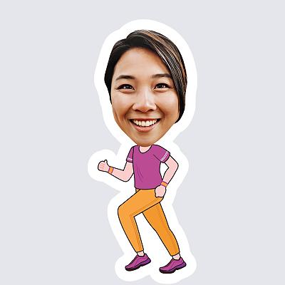 Female Marathon Runner topper body