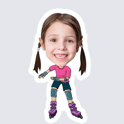 Female Rollerblader topper body