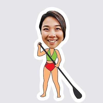 Female Rower topper body