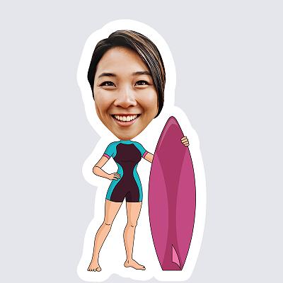 Female Surfer topper body