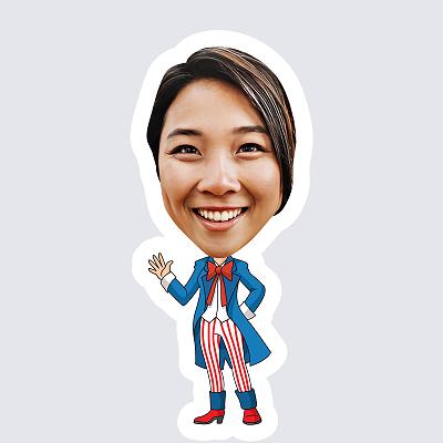 Female Uncle Sam topper body