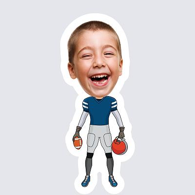 Football Player (Blue Jersey) topper body