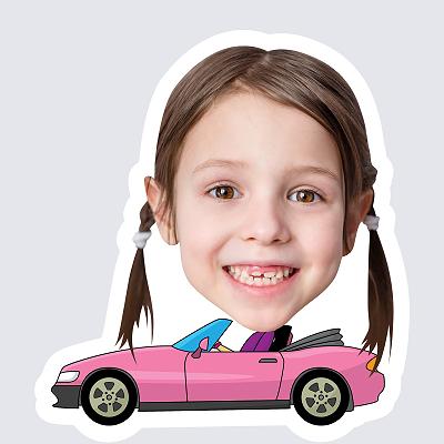 Girl in Pink Car topper body