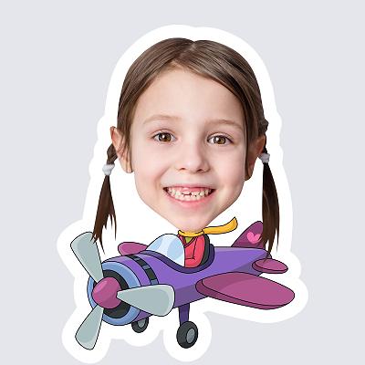 Girl Airplane Pilot topper body