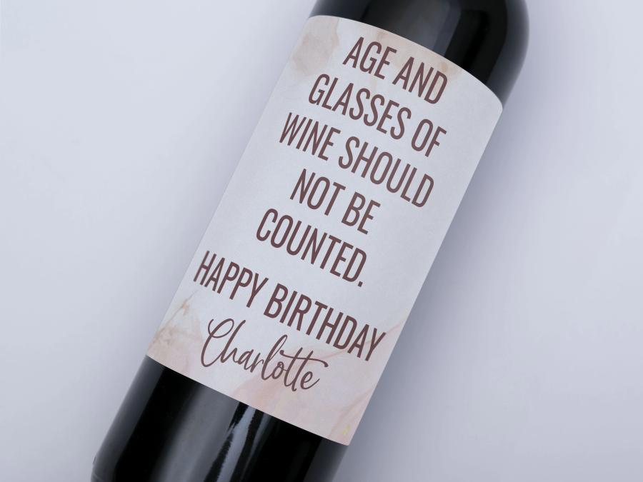Age and Wine Uncounted on bottle