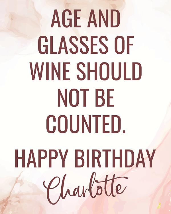 Age and Wine Uncounted label design