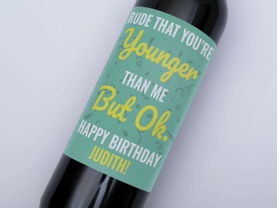 Rude But Ok Birthday on bottle