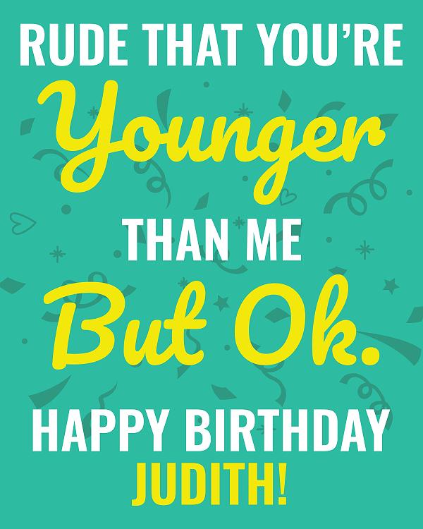 Rude But Ok Birthday label design