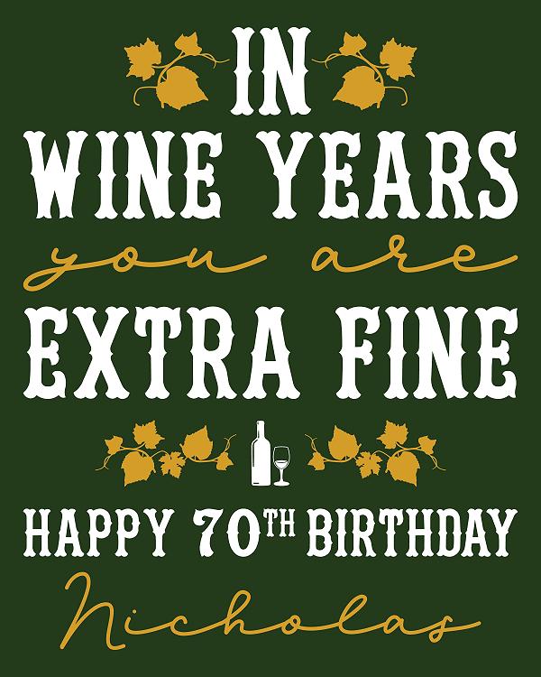 Wine Years Extra Fine label design