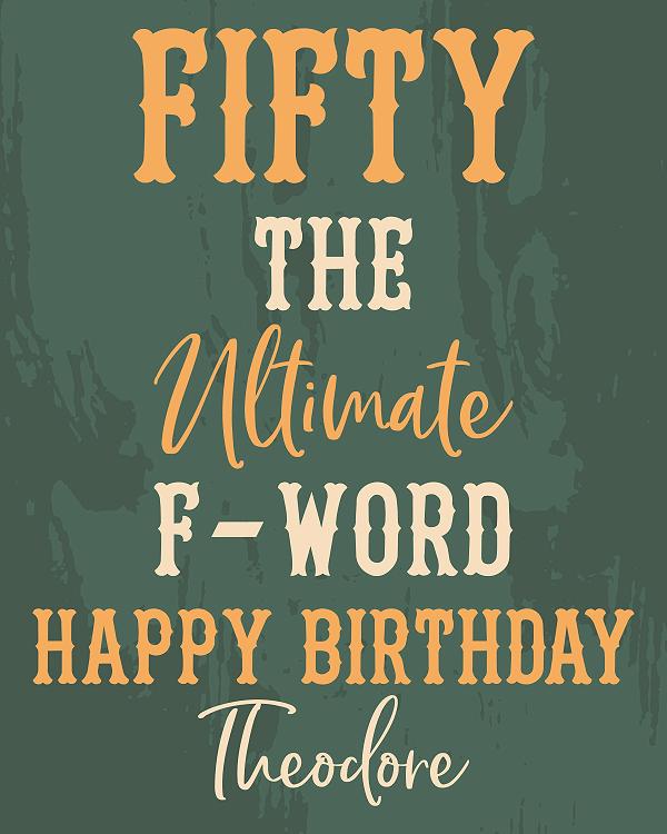 Fifty The F-Word label design