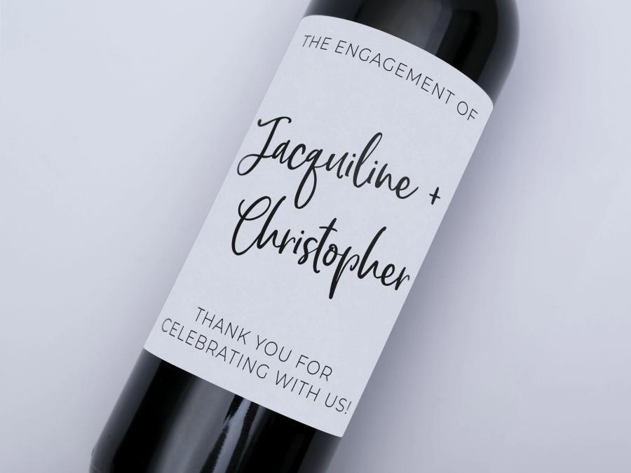 Brushstroke Couple Script on bottle