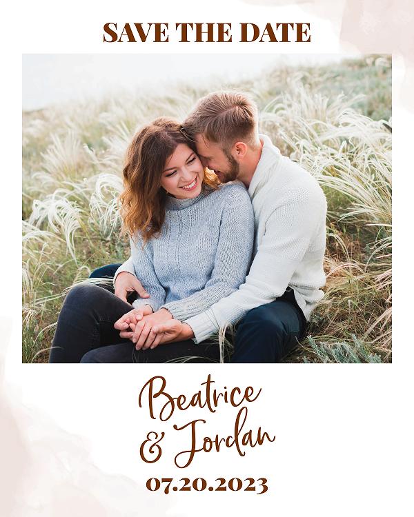 Save The Date Photo label design
