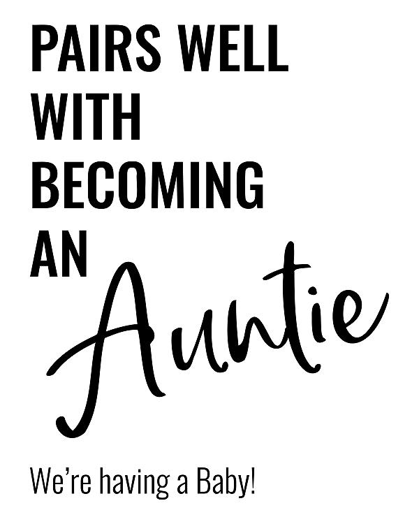 Auntie Pairs Well label design