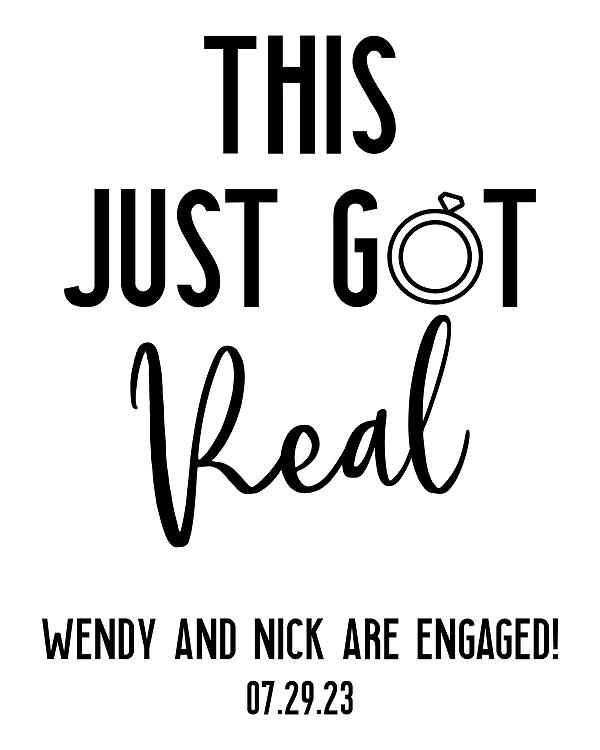 Got Real Ring Label label design