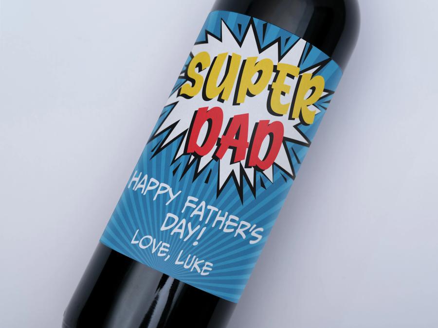Super Dad Comic on bottle