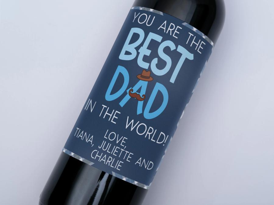 Best Dad World on bottle