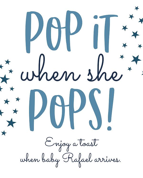 Pop It When She Pops label design
