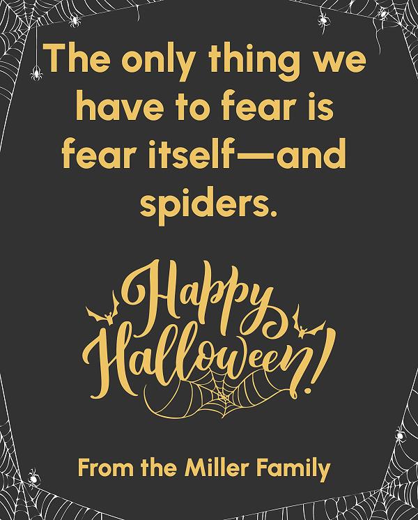 Fear and Spiders label design
