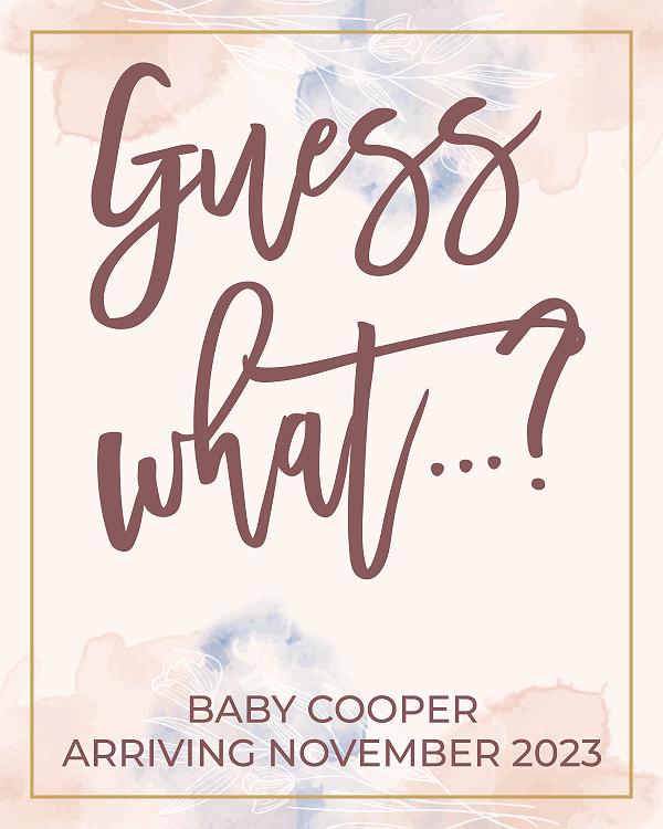 Guess What Watercolor label design