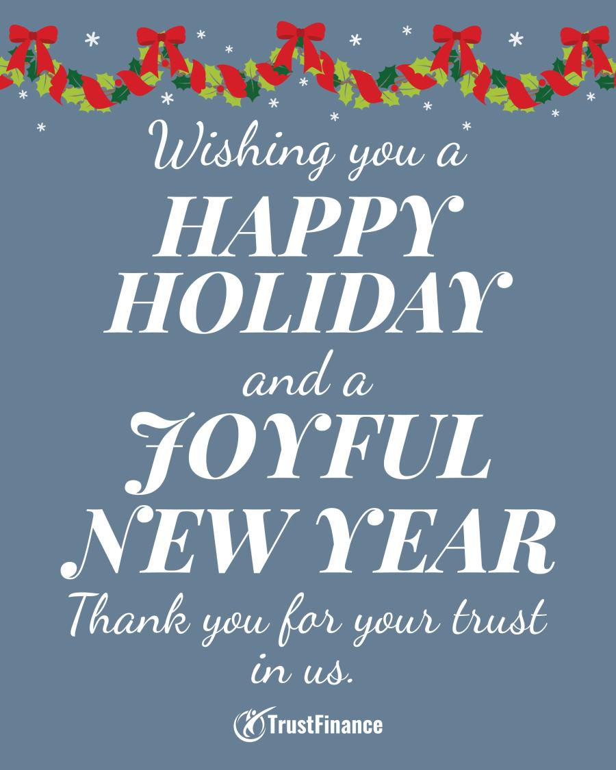 Holly and New Year flat label design