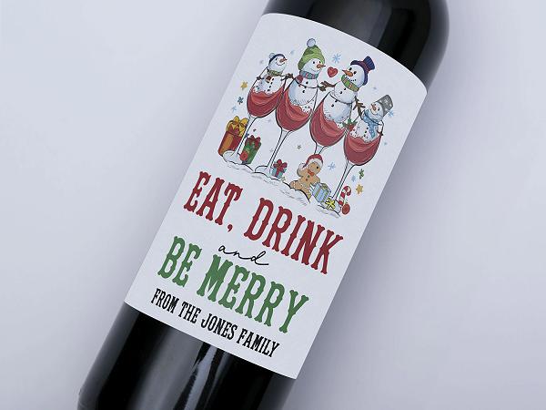 Snowman Wine Cheer