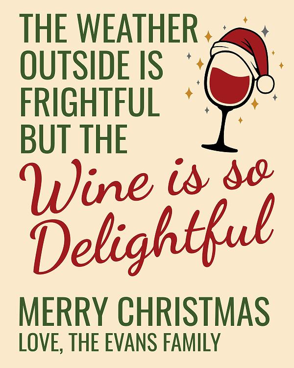 Wine Is Delightful label design