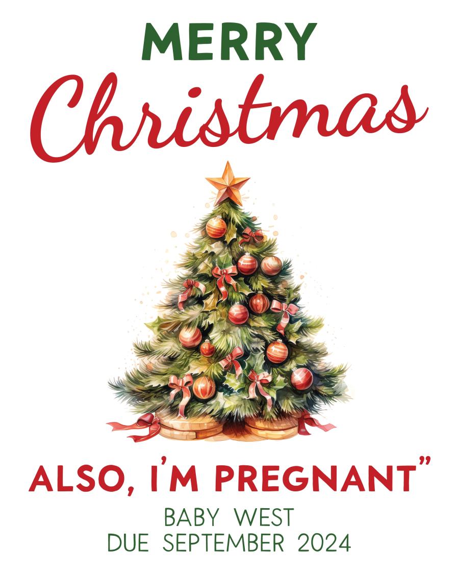 Christmas Baby Surprise flat label design