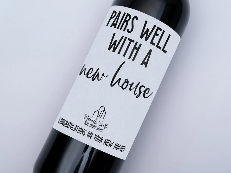 Pairs Well New House on bottle
