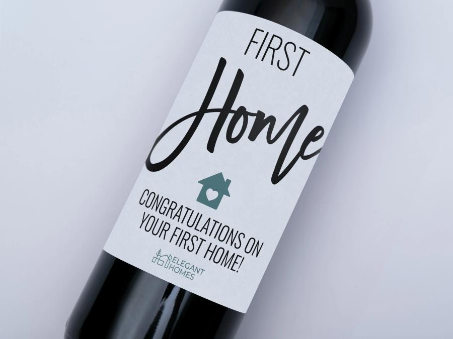 First Home Celebration on bottle