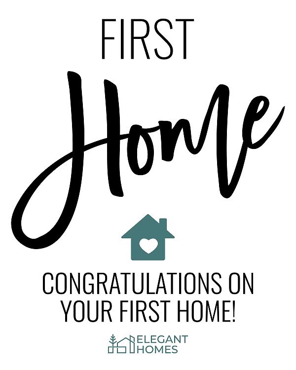 First Home Celebration label design