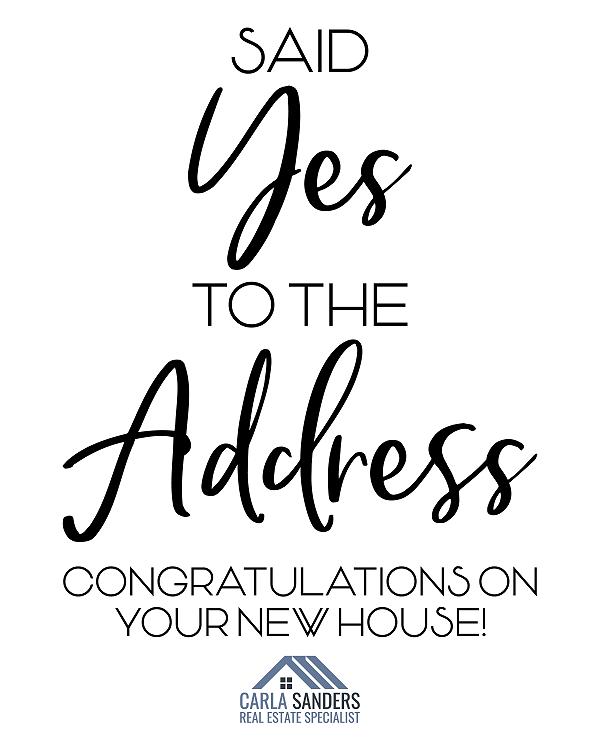 Said Yes to Address label design