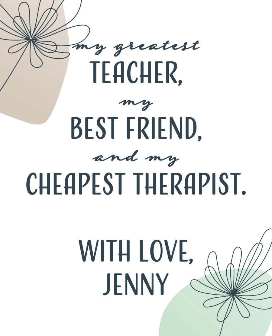 Greatest Therapist Mom flat label design