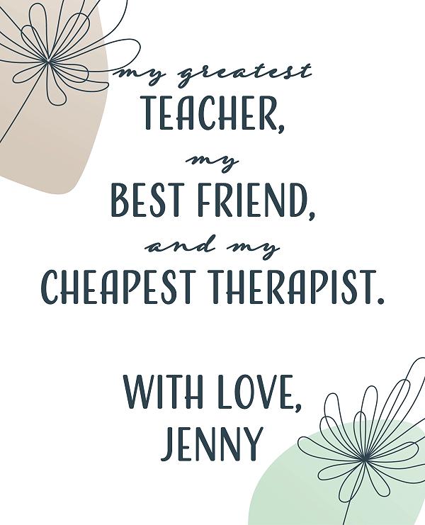 Greatest Therapist Mom label design