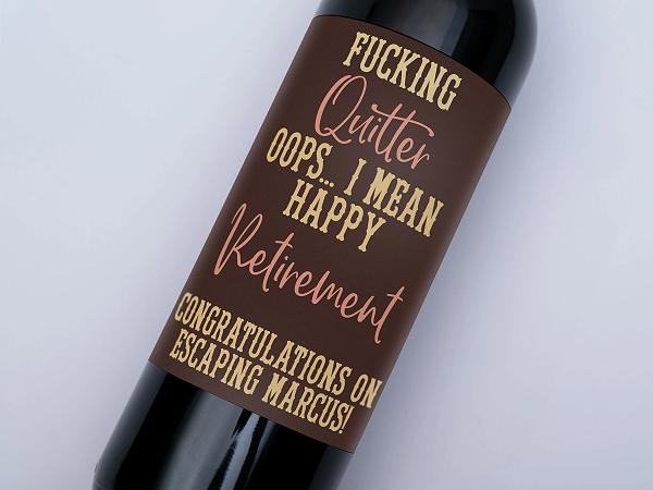 Quitter Dark Humor Label