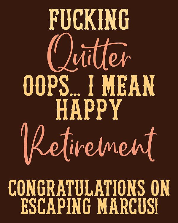 Quitter Dark Humor Label label design