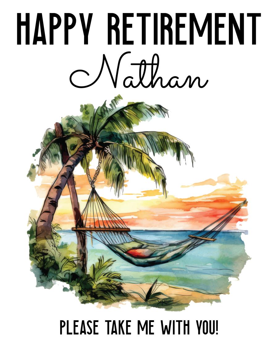 Tropical Hammock Escape flat label design
