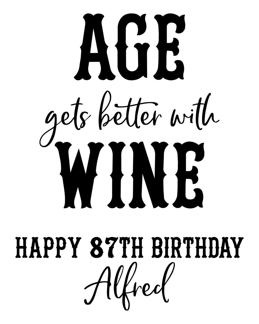Age Gets Better flat label design