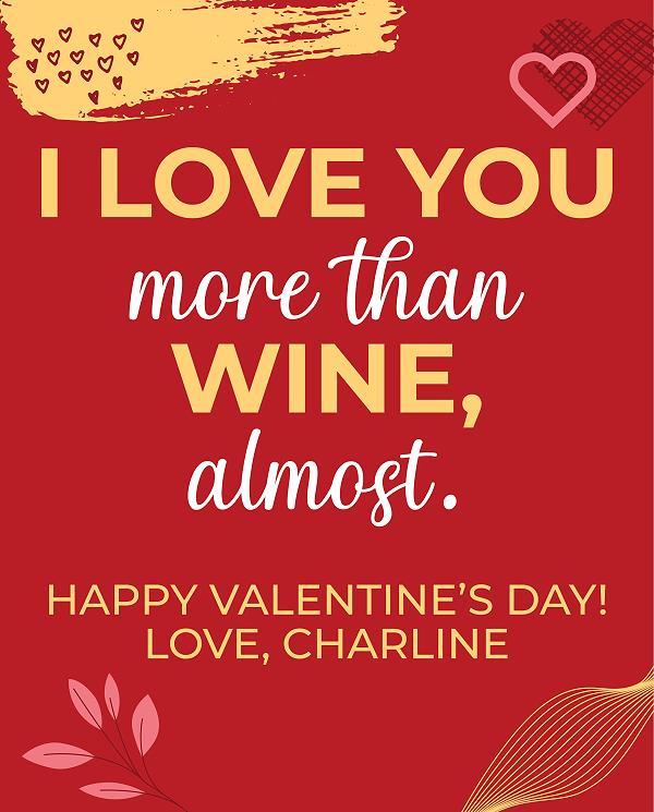 More Than Wine label design
