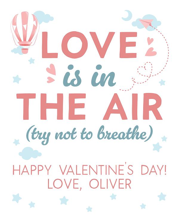 Love Is In The Air label design