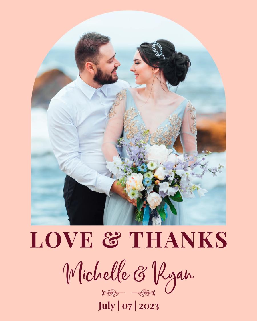Arch Photo Label flat label design