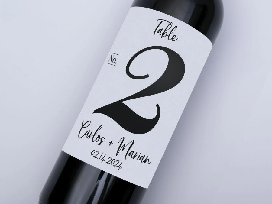Modern Script Table on bottle