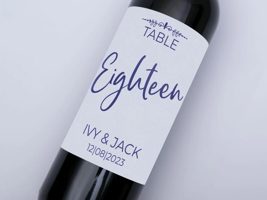 Navy Fleur Table on bottle
