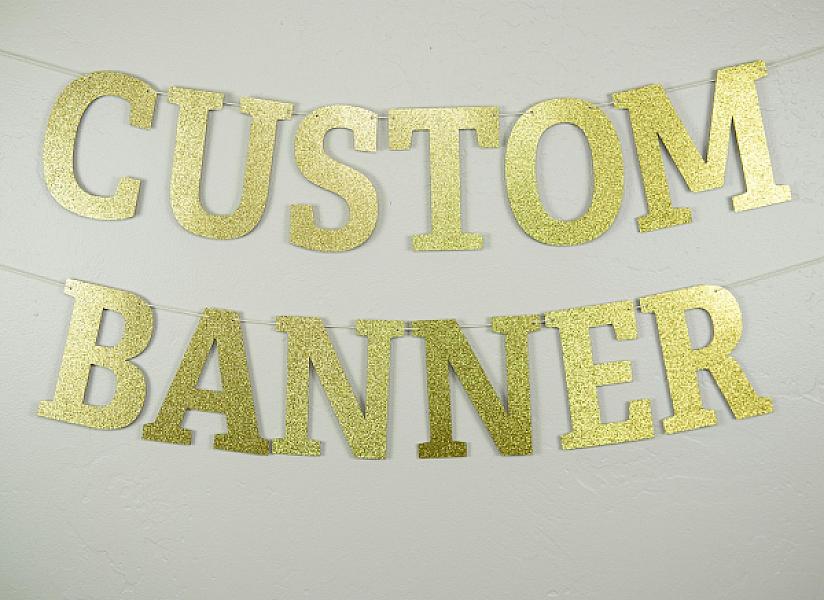 Custom "Slab Serif" Banner - All caps, bold font, large wide letters