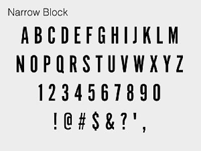 Custom "Narrow Block" Banner - Tall letters, all caps