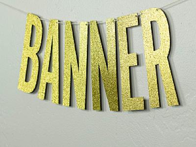 Custom "Narrow Block" Banner - Tall letters, all caps