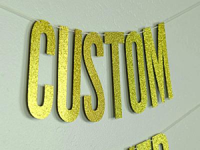 Custom "Narrow Block" Banner - Tall letters, all caps